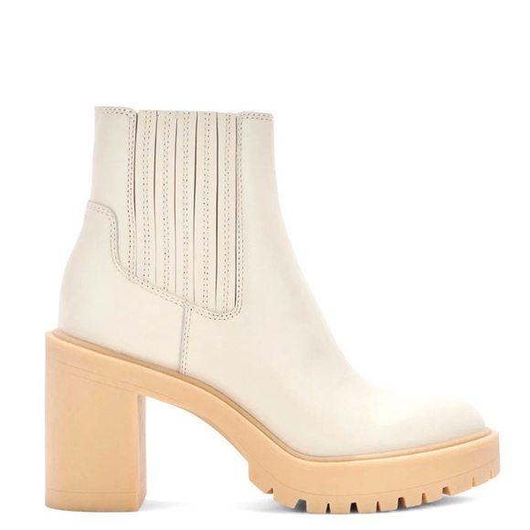 Dolce vita Caster H20 Booties Sz 7 Ivory Leather, used twice - Picture 2 of 14